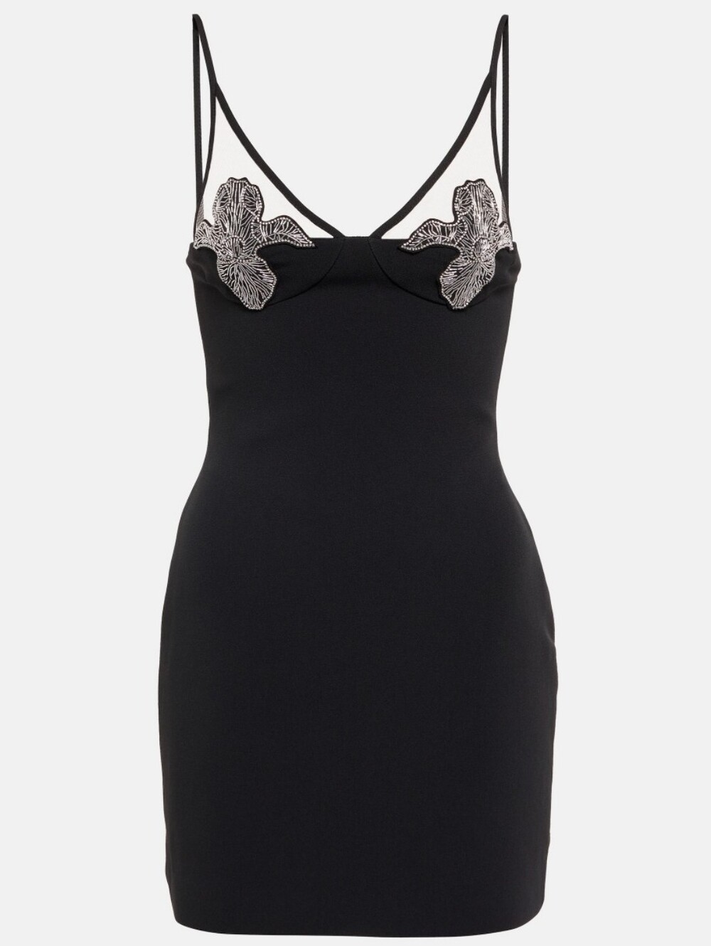David Koma Mesh-panel embellished minidress XS NWT